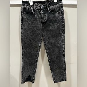 Driftwood Meg Acid Wash Raw Hem Jeans
